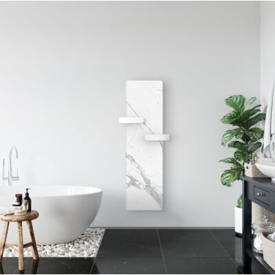 Keramos HUG vertical 1000 W, marbre blanc, L 450 x H 1650 x P 194 mm, thermostat intégré (HUGN 10 MBL)