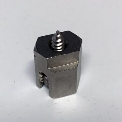 Borne de mise à terre pour panneaux Solrif Mecatraction de 16 x 16 x 25 mm (larg. x haut. x prof.)