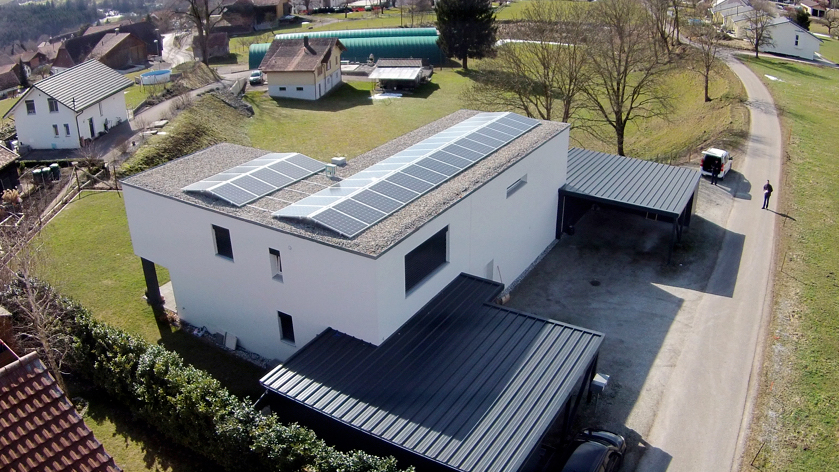 Centrale solaire de 9'600 Wc à 1742 Autigny