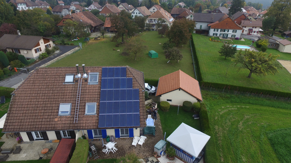 Centrale solaire de 6'480 Wc à 1038 Bercher